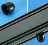 Nut caps – plastic, in black or white